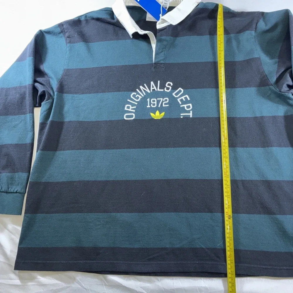 Adidas‎ Originals Striped Rugby Polo Athletic Dept Men's XXL New